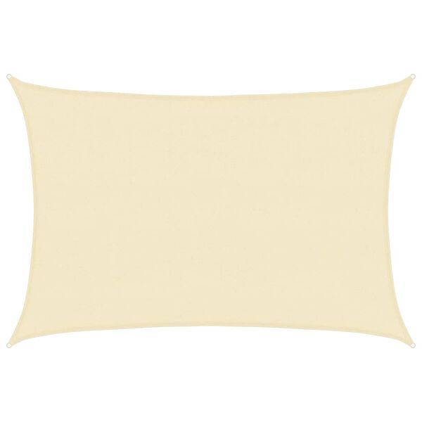 vidaXL Jedro za zaštitu od sunca HDPE pravokutno 4 x 6 m krem