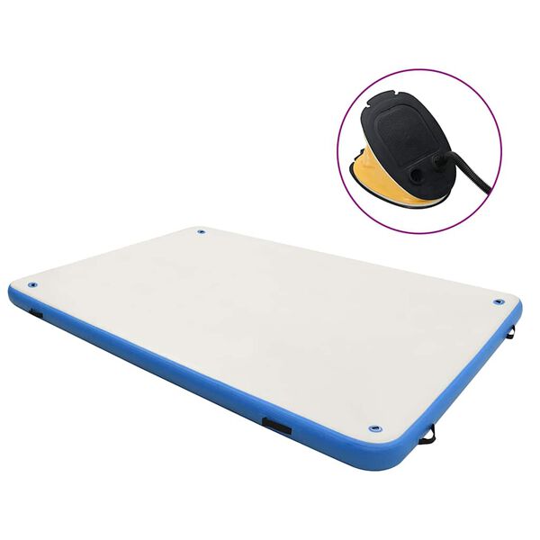 vidaXL Plutajuća platforma na napuhavanje plavo-bijela 300x300x15 cm