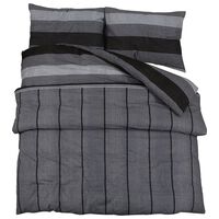 vidaXL Set posteljine za poplun tamnosivi 135 x 200 cm pamučni