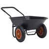 vidaXL Kolica crno-narančasta 78 L 100 kg
