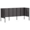 vidaXL Ekran za kante za smeće 249 x 85 x 113 cm Čelik Crna