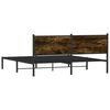 vidaXL Metalni okvir kreveta bez madraca boja hrasta 183x213 cm