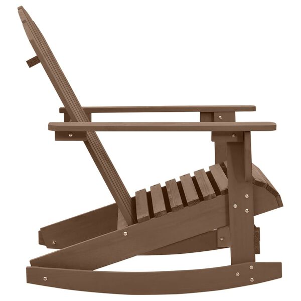 vidaXL Vrtna stolica za ljuljanje drvena smeđa