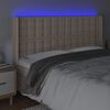 vidaXL LED uzglavlje boja cappuccina 183x16x118/128cm od umjetna koža