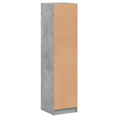 vidaXL Visoka komoda sa staklenim vratima boja betona 35 x 37 x 142 cm