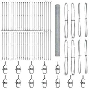 vidaXL Stup za ogradu Srebrna