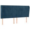 vidaXL Uzglavlje s u&scaron;ima tamnoplavo 203x23x118/128 cm bar&scaron;unasto