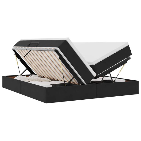 vidaXL Krevet s madracem i skladi&scaron;tem Crna 180 x 200 cm Bar&scaron;un