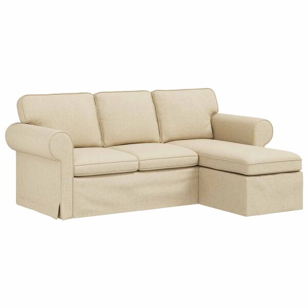 vidaXL Sofa Krema Sveukupne dimenzije: 195 x 138 x 80 cm (&Scaron; x Dub x V)
