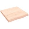 vidaXL Zidna polica 60x60x(2-6) cm neobrađena masivna hrastovina