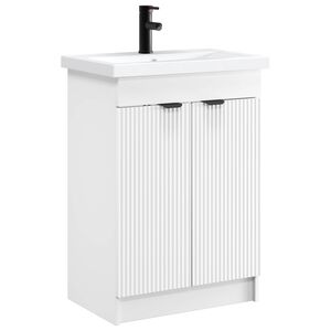 vidaXL Set namje&scaron;taja za kupaonicu Bijela 56 x 37,5 x 81 cm