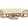 vidaXL Set vanjskih sofa s jastukom 6 pcs Prirodna i krem