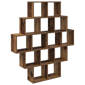 vidaXL Polica na zidu Staro drvo 120 x 20 x 136 cm Konstruirano drvo