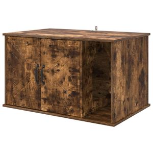 vidaXL Mačja Kuća Dimljeni hrast 85 x 55 x 50,5 cm Konstruirano drvo