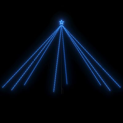 vidaXL Božićno drvce s LED svjetlima 800 LED žarulja plavo 5 m