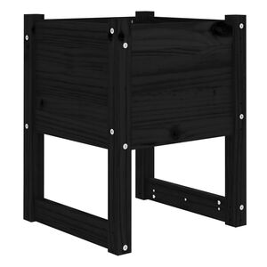 vidaXL Sadilica crna 40 x 40 x 52,5 cm od masivne borovine