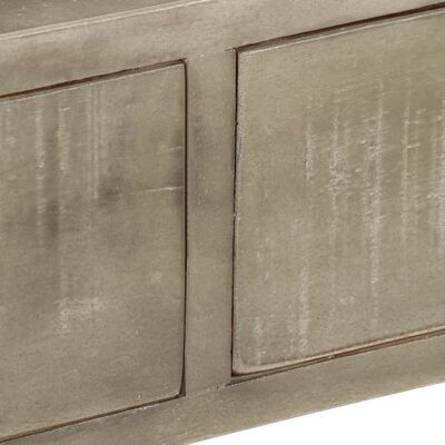 vidaXL Konzolni stol od masivnog drva manga sivo-mjedeni 110x35x76 cm