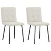 vidaXL Blagovaonske stolice 2 kom krem baršunaste