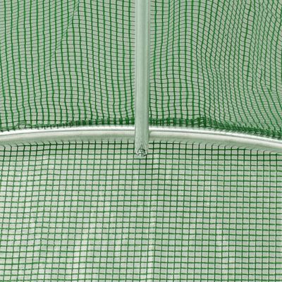 vidaXL Staklenik s čeličnim okvirom zeleni 8 m² 4 x 2 x 2 m