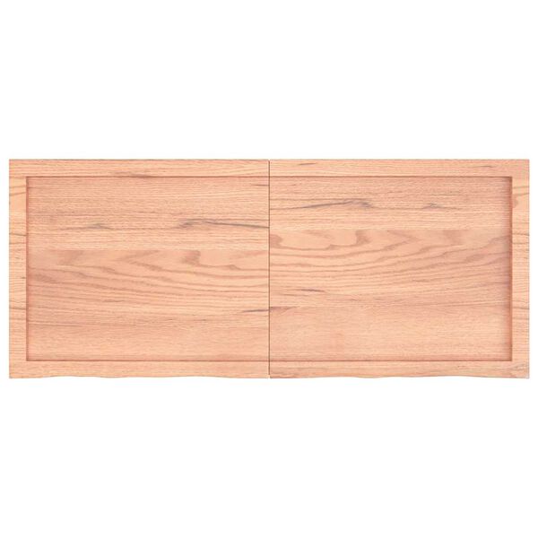 vidaXL Stolna ploča svjetlosmeđa 120x50x(2-4) cm tretirana hrastovina