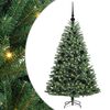 vidaXL Umjetno božićno drvce s nogom Zelena 120 cm PVC i metal
