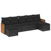 vidaXL 7-dijelni set vrtnih sofa od poliratana s jastucima crni