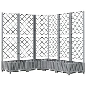 vidaXL Vrtna sadilica s re&scaron;etkom svjetlosiva 120x120x121,5 cm PP