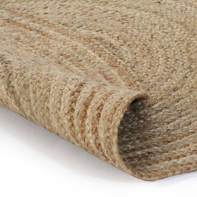 vidaXL Ukrasni pleteni tepih od jute 120 cm okrugli