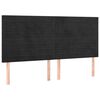 vidaXL Uzglavlje crno 160x5x118/128 cm bar&scaron;unasto