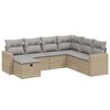 vidaXL 7-dijelni set vrtnih sofa s jastucima bež od poliratana