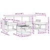 vidaXL Set vanjskih sofa 6 pcs Prirodna i krem Čvrsto drvo akacije