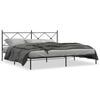vidaXL Metalni okvir za krevet s uzglavljem crni 193x203 cm