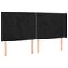 vidaXL Uzglavlje s u&scaron;ima crno 203x16x118/128 cm bar&scaron;unasto