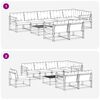 vidaXL Set vanjskih sofa s jastukom 9 pcs Prirodna i svijetlo siva