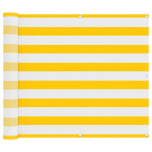 vidaXL Balcony ekran Žuta i bijela 100 x 200 cm Oxford tkanina