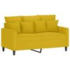 vidaXL 3-dijelni set sofa s jastucima žuti baršunasti