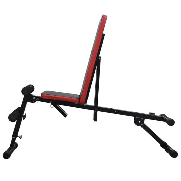 vidaXL Podesiva klupa za trbu&scaron;njake sa setom utega 30,5 kg