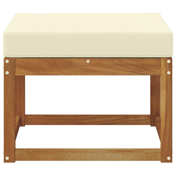 vidaXL Vanjski otoman Čvrsto drvo akacije Prirodna