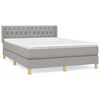 vidaXL Krevet box spring s madracem svjetlosivi 140x200 cm od tkanine