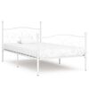 vidaXL Okvir za krevet s podnicama bijeli metalni 90 x 200 cm