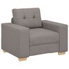 vidaXL Sofa 3 pcs Sivo-smeđa Platnasta tkanina