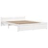 vidaXL Okvir za krevet od masivnog drva bijeli 140 x 200 cm