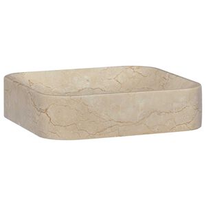 vidaXL Umivaonik krem 40 x 40 x 10 cm mramorni