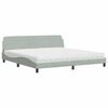 vidaXL Krevet s madracem Dover svjetlosivi 200x200 cm bar&scaron;unasti