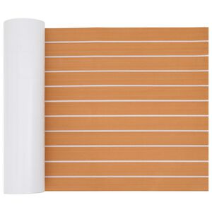 vidaXL Prostirka za čamce Prugasti Smeđa i bijela 240 x 60 cm EVA