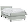 vidaXL Box Spring krevet s madracem svijetlo sivi 90x220 cm bar&scaron;un