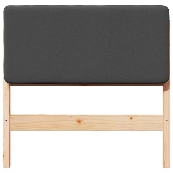 vidaXL Tapecirani uzglavlje s uzglavljem Smeđa i tamno siva 75 cm