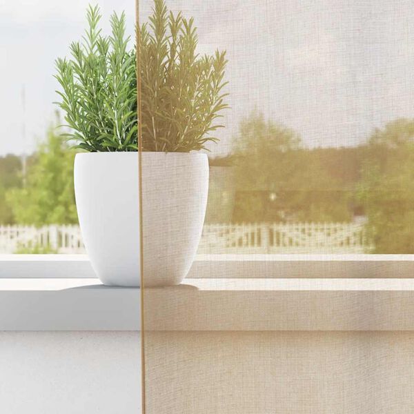 vidaXL Voile zavjese s u&scaron;icama 2 kom boja pijeska