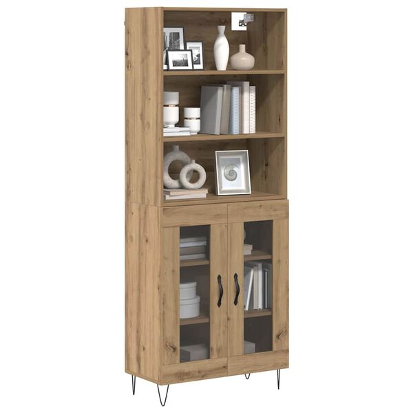 vidaXL Highboard 2 pcs Umjetnički hrast Konstruirano drvo