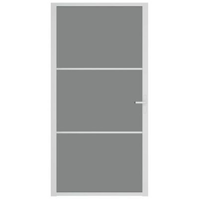 vidaXL Unutarnja vrata 102,5x201,5 cm bijela od ESG stakla i aluminija